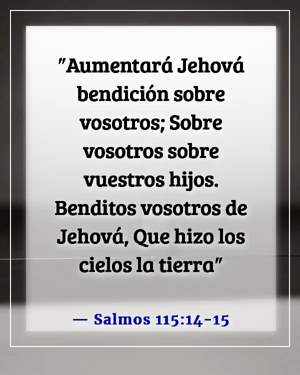 Versículos de la Biblia sobre la gratitud por la familia (Salmos 115:14-15)