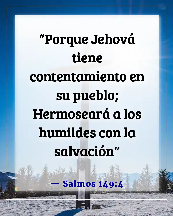 Versículos bíblicos sobre la humildad en el liderazgo (Salmos 149:4)