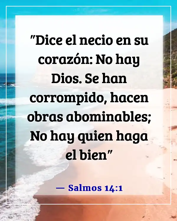 The Spanish translation for "Bible verse about making fun of God" is "Versículo bíblico sobre burlarse de Dios." (Salmos 14:1)