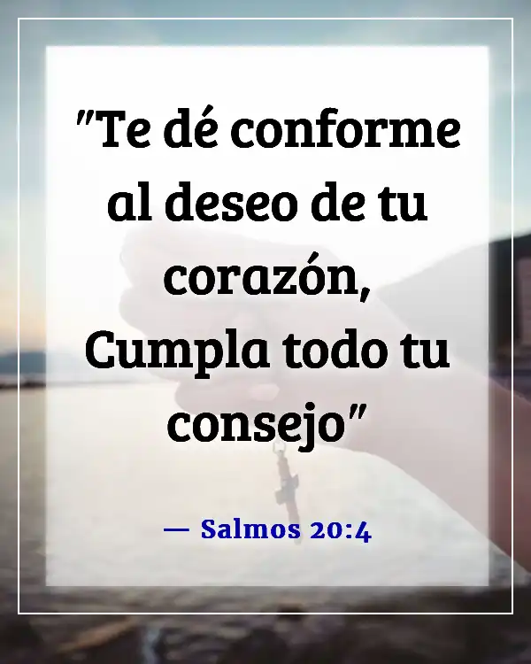 Versículos de la Biblia para orar por un compañero de vida (Salmos 20:4)