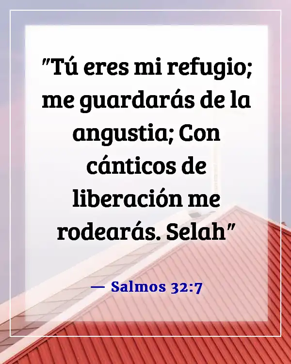 Versículos bíblicos sobre tiempos difíciles (Salmos 32:7)