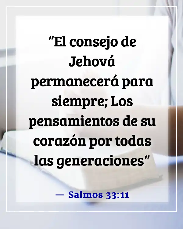 Versículos de la Biblia para orar por un compañero de vida (Salmos 33:11)