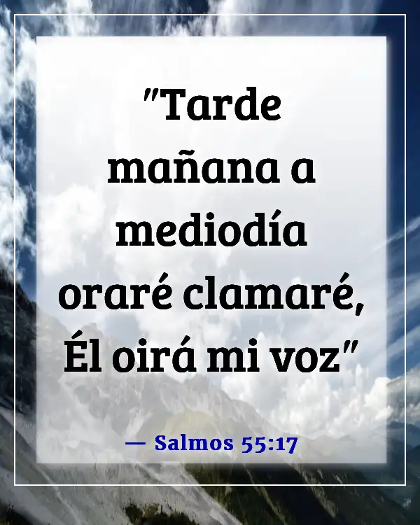 Versículo de la Biblia sobre esperar una respuesta a la oración (Salmos 55:17)