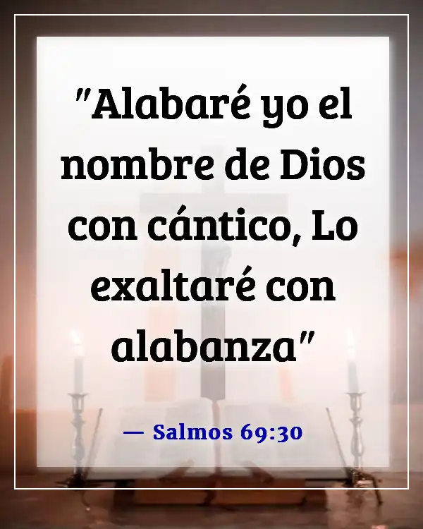 Versículo de la Biblia Agradecido Bendecido Domingo (Salmos 69:30)