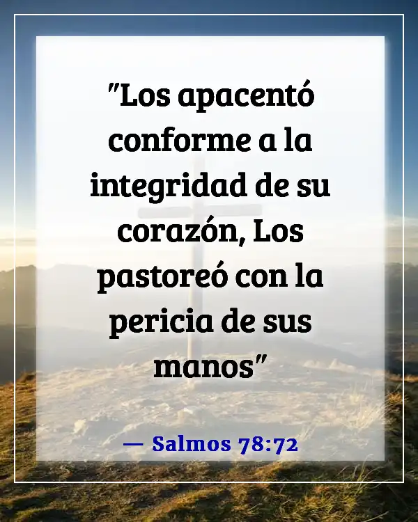 Versículos de la Biblia sobre el liderazgo en la iglesia (Salmos 78:72)