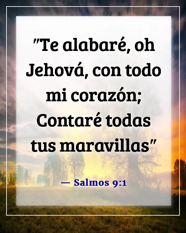 Versículo de la Biblia Agradecido Bendecido Domingo (Salmos 9:1)