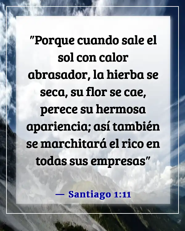 Versículos de la Biblia sobre el florecimiento de las flores (Santiago 1:11)