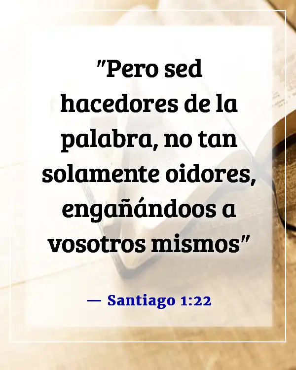 Versículo de la Biblia sobre el compromiso con el ministerio (Santiago 1:22)