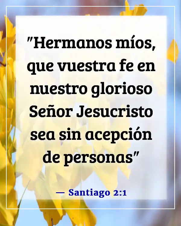 Versículos de la Biblia sobre dar la bienvenida a los visitantes en la iglesia (Santiago 2:1)