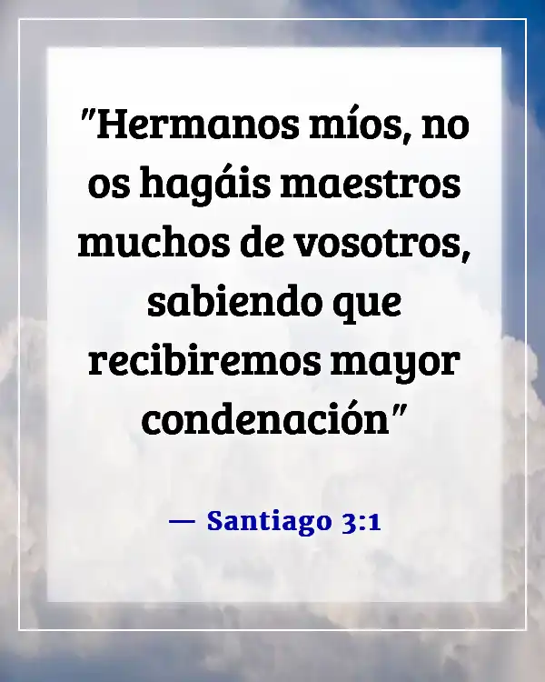 Versículo de la Biblia sobre el compromiso con el ministerio (Santiago 3:1)
