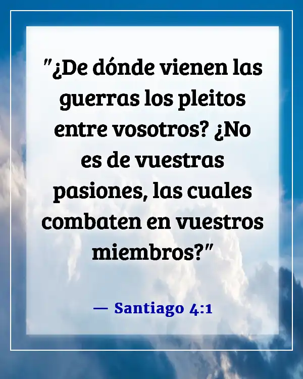 Versículos de la Biblia sobre hermanos peleando y traición (Santiago 4:1)