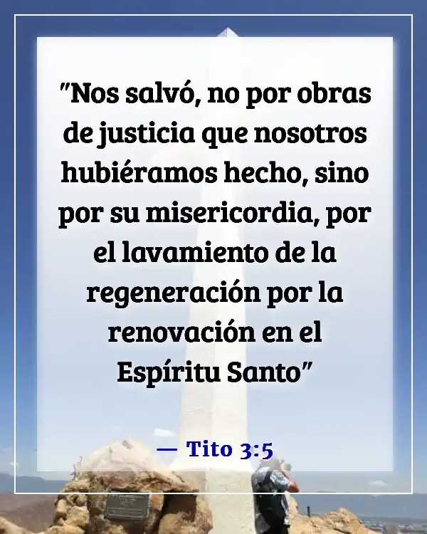Versículos de la Biblia sobre el Sacramento del Bautismo (Tito 3:5)