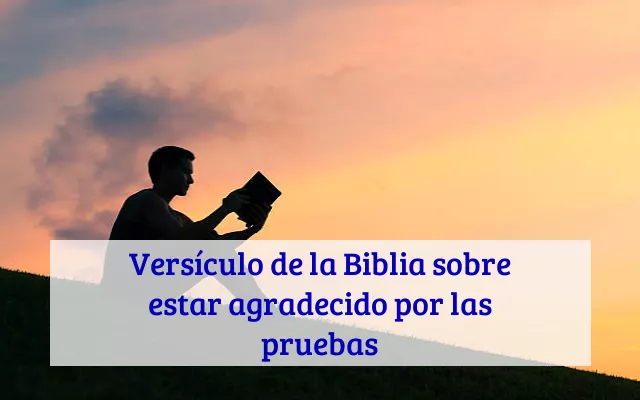 Versículo de la Biblia sobre estar agradecido por las pruebas