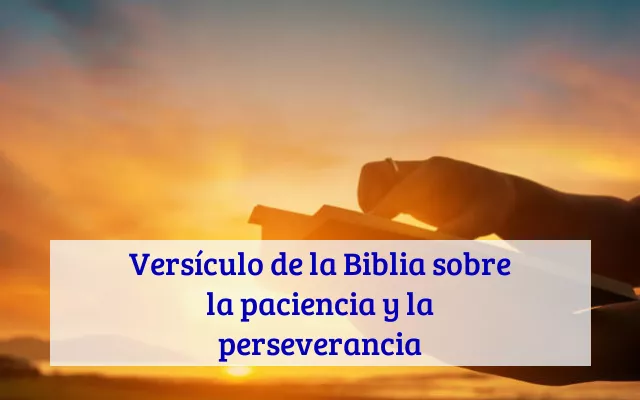 Versículo de la Biblia sobre la paciencia y la perseverancia