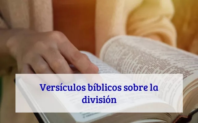 Versículos bíblicos sobre la división