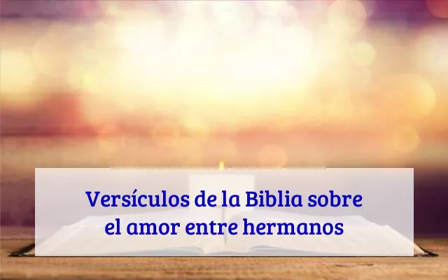 Versículos de la Biblia sobre el amor entre hermanos