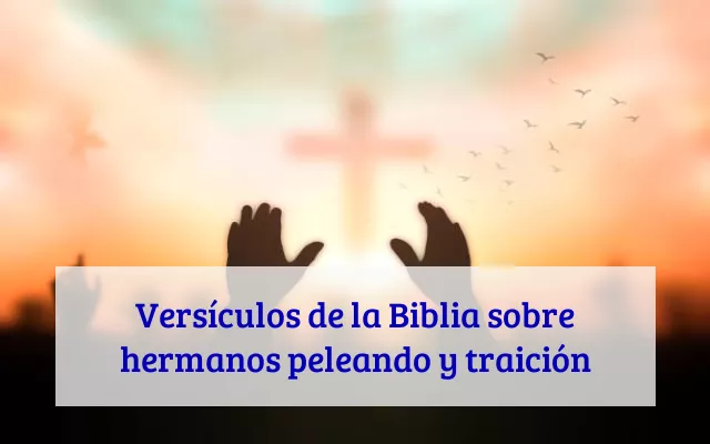 Versículos de la Biblia sobre hermanos peleando y traición