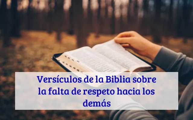 Versículos de la Biblia sobre la falta de respeto hacia los demás